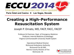 Creating a High-Performance Resuscitation System