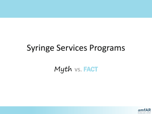 Syringe Services Programs: Myth vs. Fact