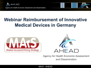 Reimbursement of Innovative Medical Devices in Germany