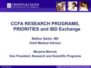 CCFA research priorities and Exchange