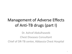 Management of Adverse Drug Reactions in Treatment of MDR-TB