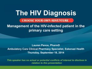 HIV Management in the Primary Care Setting