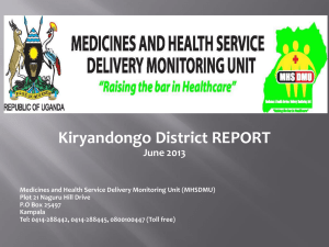 Kiryandongo District Brief Report 2013