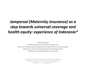 Jampersal (Maternity Insurance)