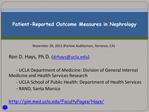 Patient-Reported Outcome Measures in Nephrology.