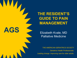 The Resident`s Guide to Pain Management