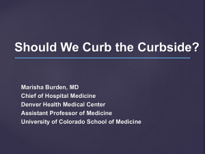Should we Curb the Curbside? - University of Colorado Denver