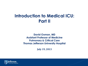 Introduction to Medical ICU Part II