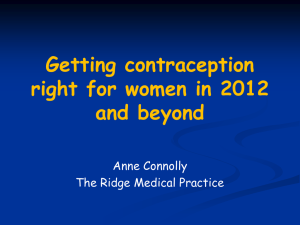 Getting contraception right for women in 2012 and beyond