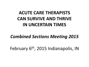 Level 3 - Acute Care Section-APTA