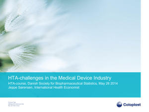 HTA-challenges in the Medical Device Industry (Jeppe Sørensen)