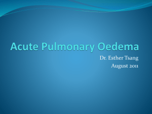 Acute Pulmonary Oedema
