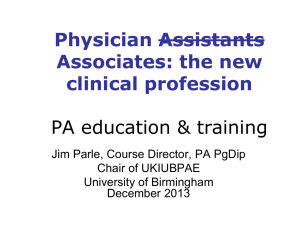 Physician Associates (University of Birmingham)