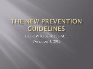 The New Prevention Guidelines
