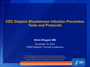 CDC Dialysis Bloodstream Infection Prevention Tools and