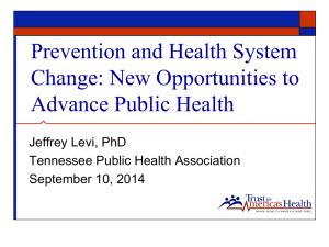 Population Health, the ACA, Return on Investment: Public Health
