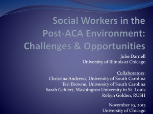 Social workers and the ACA