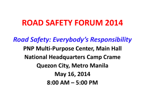 Road Safety Forum 2014