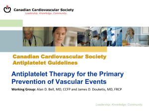 Antiplatelet Therapy for the Primary Prevention of Vascular Events