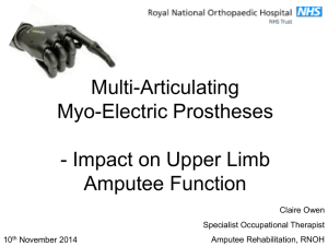 Multi-Articulating Myo-Electric Prostheses