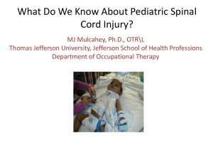 What Do We Know About Pediatric Spinal Cord Injury?