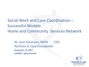 Successful Models: Home and Community Services