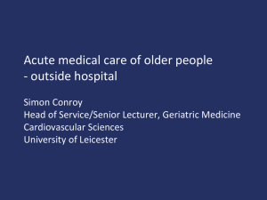 Acute medical care of older people outside hospital