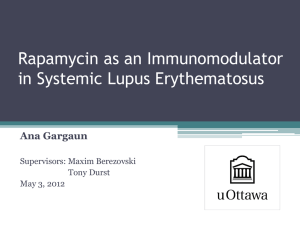 Rapamycin as an Immunomodulator in Systemic Lupus Erythematosus
