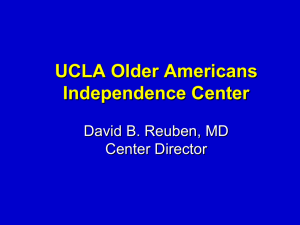 UCLA OAIC Overview - Claude D Pepper Older Americans