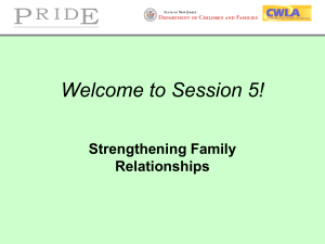PRIDE 5 - SLIDES - Strengthening Family Relationships