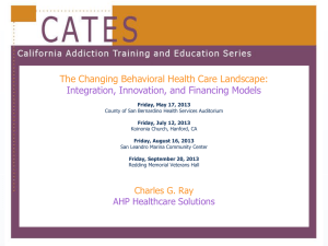 The Changing Behavioral Health Care Landscape