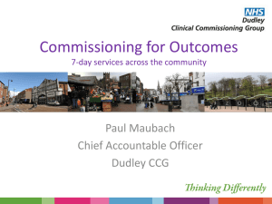 Commissioning of services and avoidable admissions