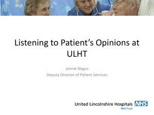 Patient Opinion in an acute trust