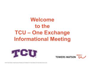 2014 TCU One Exchange Presentation