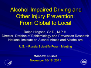 Alcohol-Impaired Driving and Other Injury Prevention