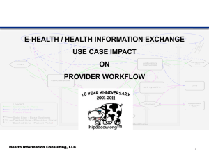 Use Case Discussions – Workflow and Standards in HIE