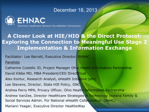 HIE HIO Direct Webinar PowerPoint Presentation