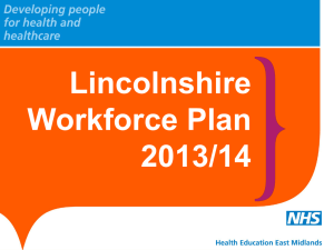 Lincolnshire Workforce Plan 2013