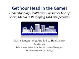 Social Networking Applied To Healthcare (PowerPoint)