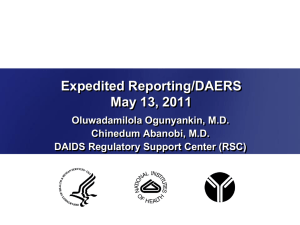 Case Study: Acute Sinusitis - DAIDS Regulatory Support Center