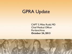 GPRA Results - Northwest Portland Area Indian Health Board