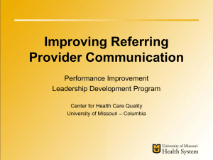 Improving Referring Provider Communication
