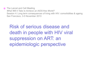 Risk of Serious Disease and Death in People with HIV Viral