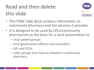 Community Pharmacy PowerPoint presentation