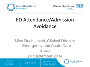 ED attendance and admissions avoidance