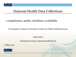 DHB Collections - Centre for Public Health Research