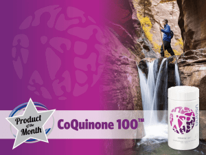 Coenzyme Q10 (CoQ10 or ubiquinone) is a fat-soluble