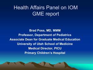 Pain and Sedation Issues in Pediatrics - University of Utah