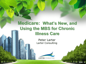 what`s new & how to use the MBS for chronic illness care