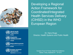 The coordination/integration of health services delivery